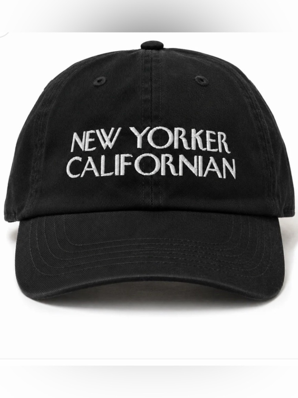 New Yorker Californian Black Embroidered Baseball Hat